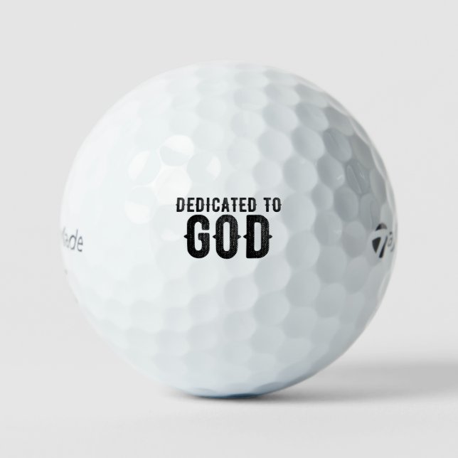 PELOTAS DE GOLF DEDICADO A DIOS PERSONALIZABLE GUAY TEXTO NEGRO (Anverso)