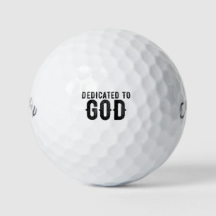 PELOTAS DE GOLF DEDICADO A DIOS PERSONALIZABLE GUAY TEXTO NEGRO