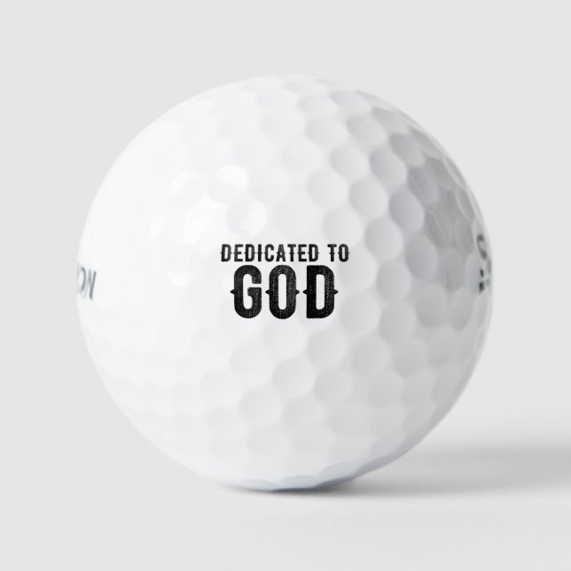 PELOTAS DE GOLF DEDICADO A DIOS PERSONALIZABLE GUAY TEXTO NEGRO (Anverso)
