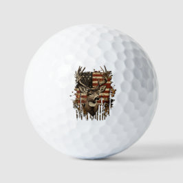 Pelotas De Golf Deer, Buck Season USA Flag