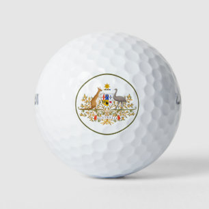 pelotas de golf del escudo de armas de australia