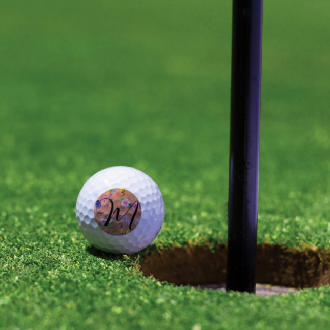 Pelotas De Golf Delicadas flores silvestres en naranja. Personaliz (Subido por el creador)