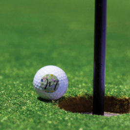 Pelotas De Golf Delicadas flores silvestres en verde claro. Person