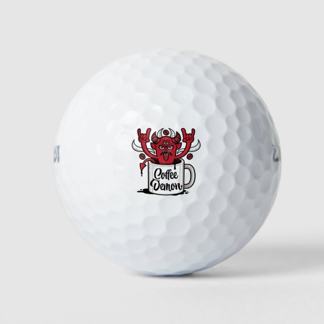 Pelotas De Golf Demonio del Café (Anverso)