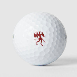 Pelotas De Golf Demonio rojo, Lucifer, Diablo, satinado, caminando
