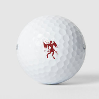 Pelotas De Golf Demonio rojo, Lucifer, Diablo, satinado, caminando