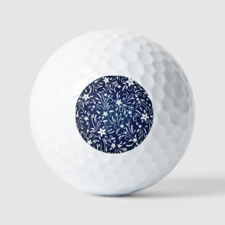 Pelotas De Golf Denim Blooms: Fondo del patrón floral