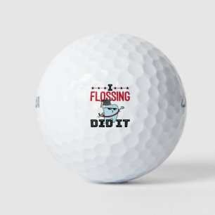 Pelotas De Golf Dentist Dental School Graduation Funny Flossing
