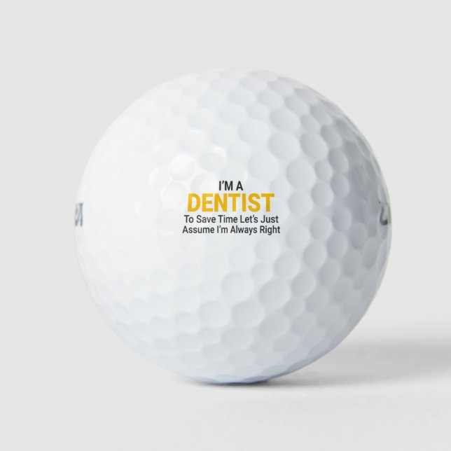 Pelotas De Golf Dentista (Anverso)