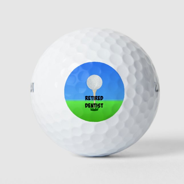 Pelotas De Golf Dentista retirado - Diseño de golf (Anverso)
