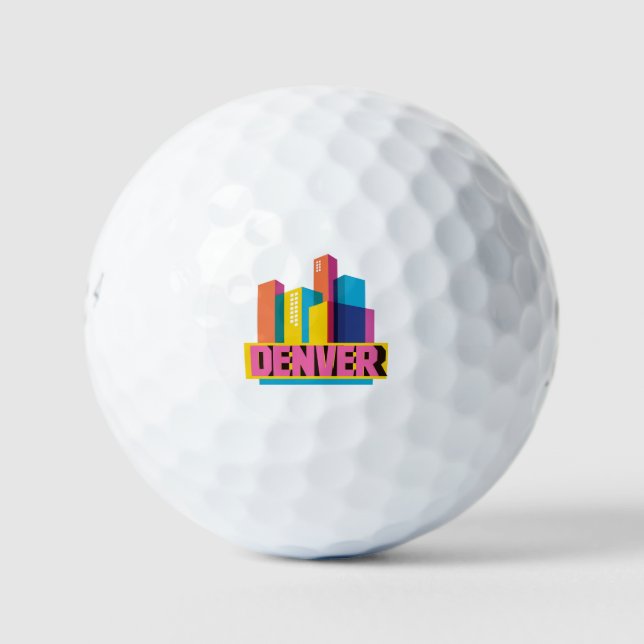 Pelotas De Golf Denver en diseño (Anverso)