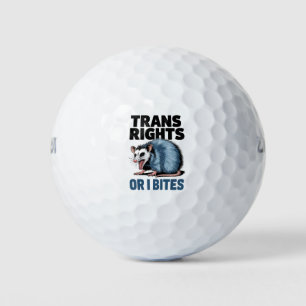 Pelotas De Golf Derechos Trans O Yo Muerdo Gay Divertido Orgullo L