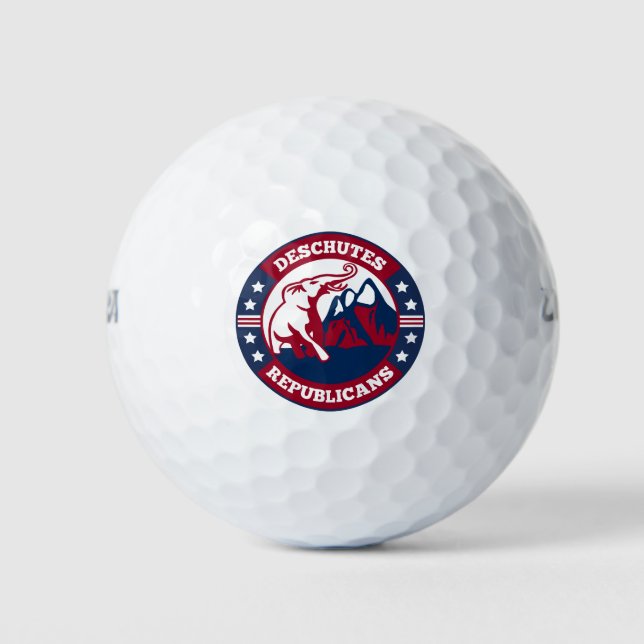 Pelotas De Golf Deschutes Republicanos Wilson Golf Balls NUEVO LOG (Anverso)