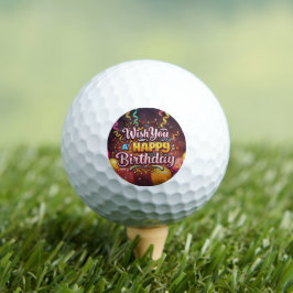 PELOTAS DE GOLF DESEO QUE SEA FELIZ CUMPLEAÑOS