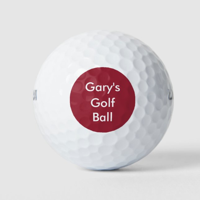 Pelotas De Golf Desplazamiento de nombre de monograma (Anverso)