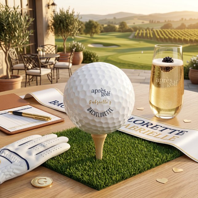 Pelotas De Golf Después del Golf Soltera Azul Elegante Floral Clás (Subido por el creador)
