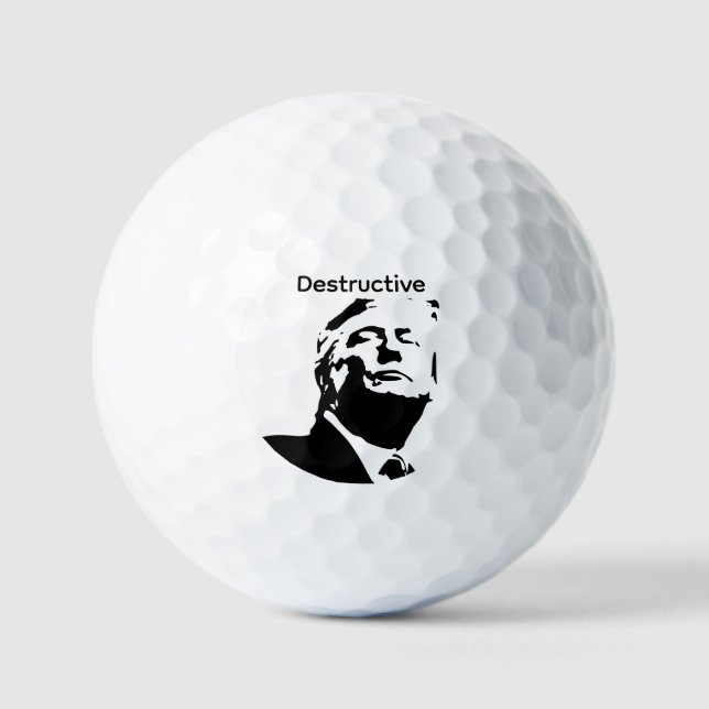 Pelotas de golf destructivas de Trump (Anverso)