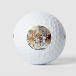 Pelotas De Golf Detalle de la víspera de Navidades (Navidad tradic