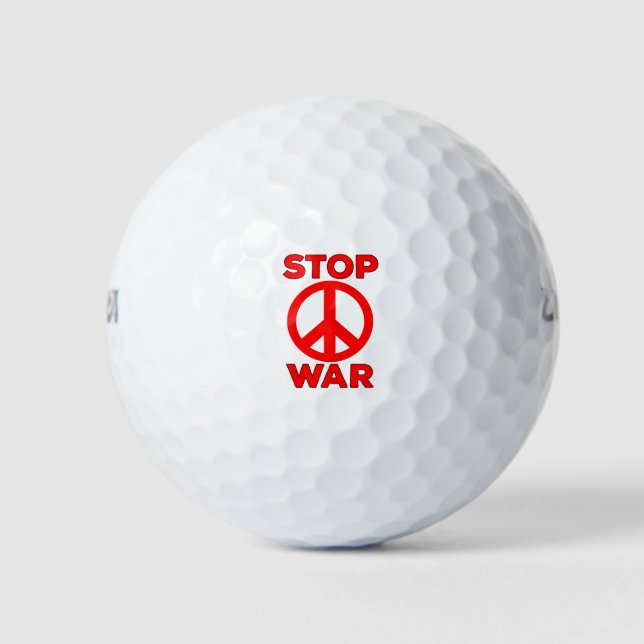 Pelotas De Golf Detener la guerra (Anverso)