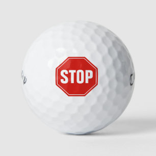 PELOTAS DE GOLF DETENER RÓTULO