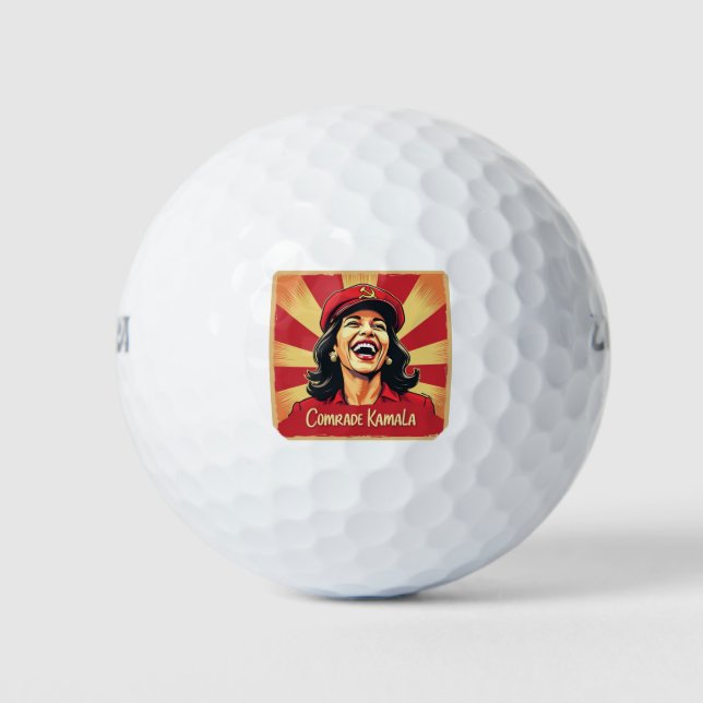 Pelotas De Golf Detengan el Kamunismo Harris Walz 2024 Camarada Ka (Anverso)