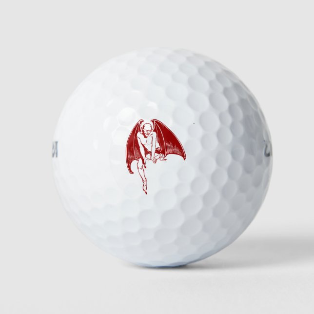 Pelotas De Golf Devil Evil Demon Monster Wings Gothic (Anverso)