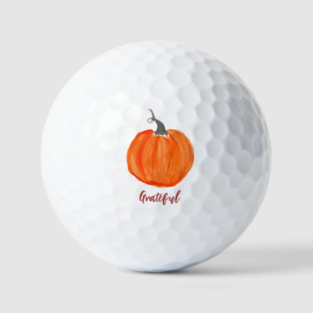 Pelotas De Golf Día de Acción de Gracias por la calabaza de Cute (Anverso)