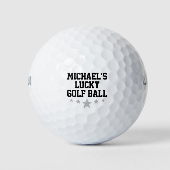 Pelotas De Golf Día de Golf del Marido Afortunado (Anverso)