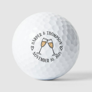 Pelotas De Golf Día de la boda Regalo Fiesta Champán Tostado