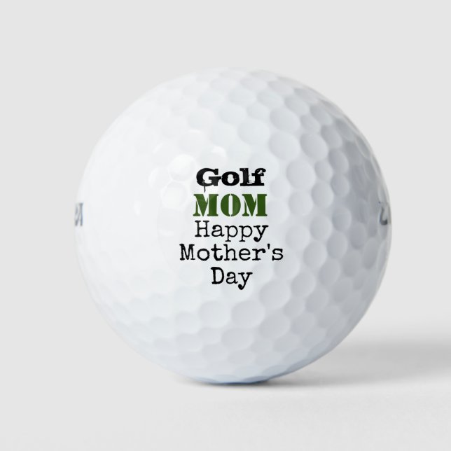 Pelotas De Golf Día de la Madre Feliz (Anverso)