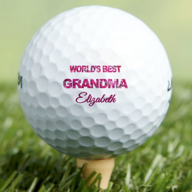 Pelotas De Golf Día de la Madre Mejor Abuela Rosa Personalizada (Subido por el creador)