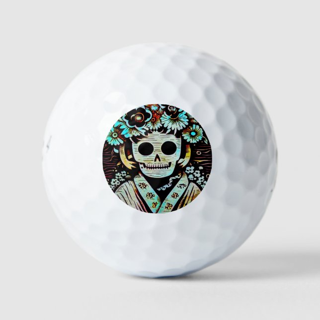 Pelotas De Golf Día de la Muerte en el Flauta (4) (Anverso)