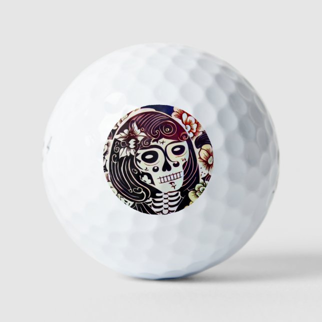 Pelotas De Golf Día de la Muerte en la Calma (2) (Anverso)