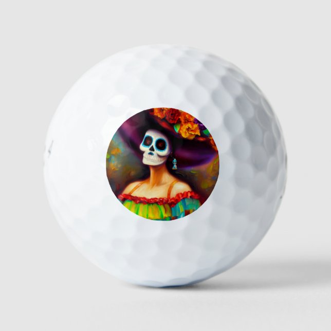 Pelotas De Golf Día de la Mujer Muerta (4) (Anverso)