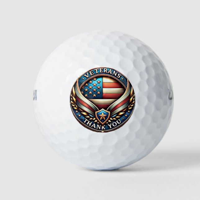Pelotas De Golf Día de las gracias a los veteranos (Anverso)