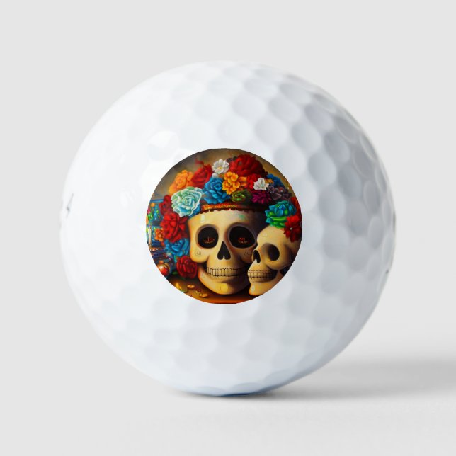 Pelotas De Golf Día de los muertos (2) (Anverso)