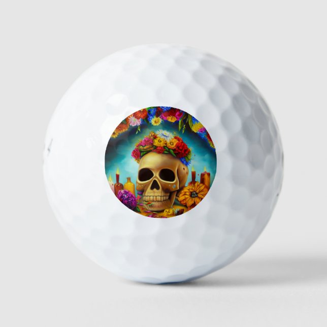 Pelotas De Golf Día de los muertos (6) (Anverso)