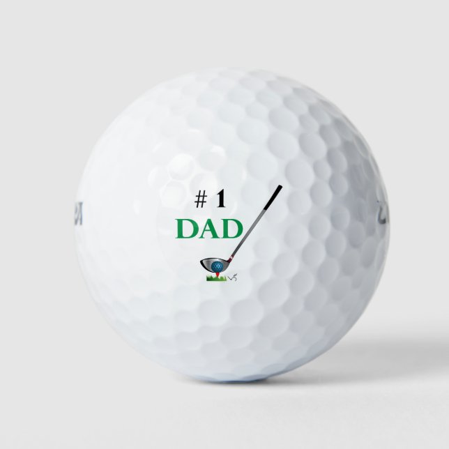 Pelotas De Golf Día de los Padres de Golf Número Uno Papá Día Guay (Anverso)