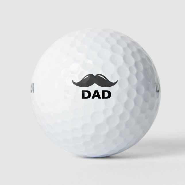 Pelotas De Golf Día de los Padres de Mustache (Anverso)