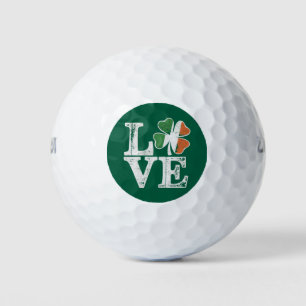 Pelotas De Golf Día de San Patricio Amor Afortunado Trébol Verde I