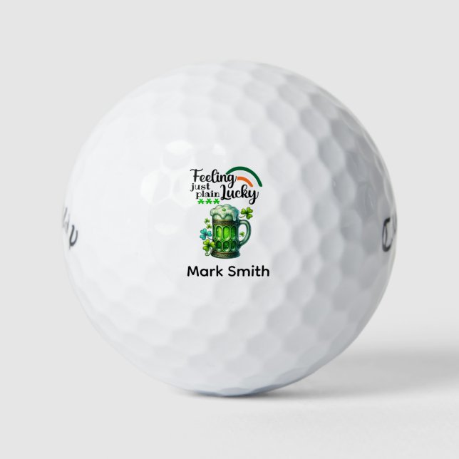 Pelotas De Golf Día de San Patricio bebiendo temática para golfist (Anverso)