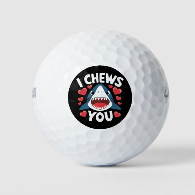 Pelotas De Golf Día de San Valentín Corazón Leopardo Lindo  (Anverso)