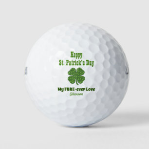 Pelotas De Golf Día de Santo Domingo Irlandés Shamrock para siempr