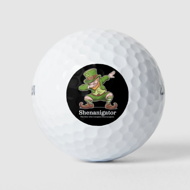 Pelotas De Golf Día de Simpatizantes Shenanigator Dabbing Leprecha (Anverso)