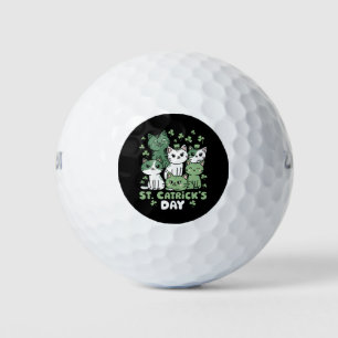 Pelotas De Golf Día del gato St. Patrick, un día gracioso para Cat
