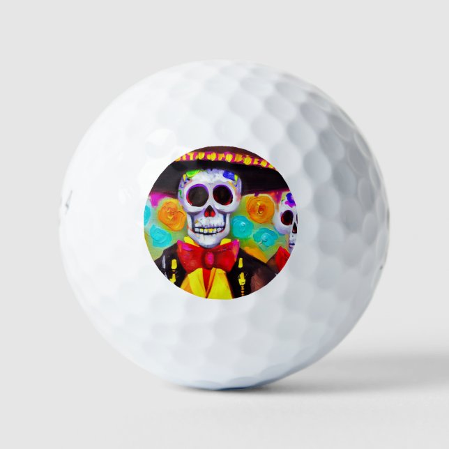 Pelotas De Golf Día del Muerto (2) (Anverso)