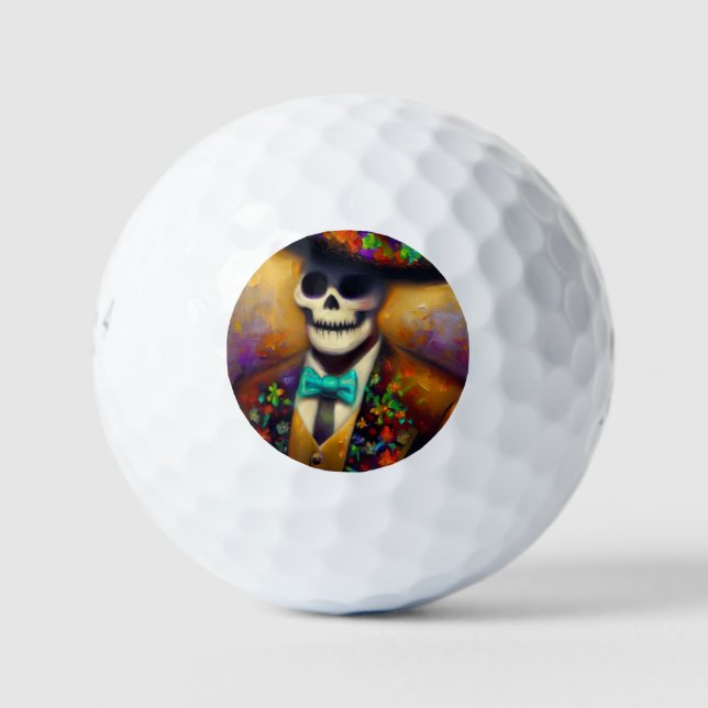 Pelotas De Golf Día del Muerto (4) (Anverso)