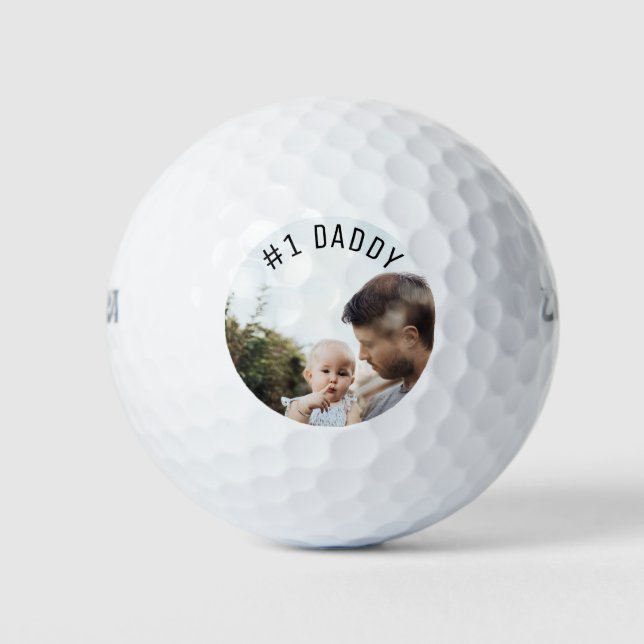 Pelotas De Golf Día del padre #1 foto del Personalizado de papá (Anverso)