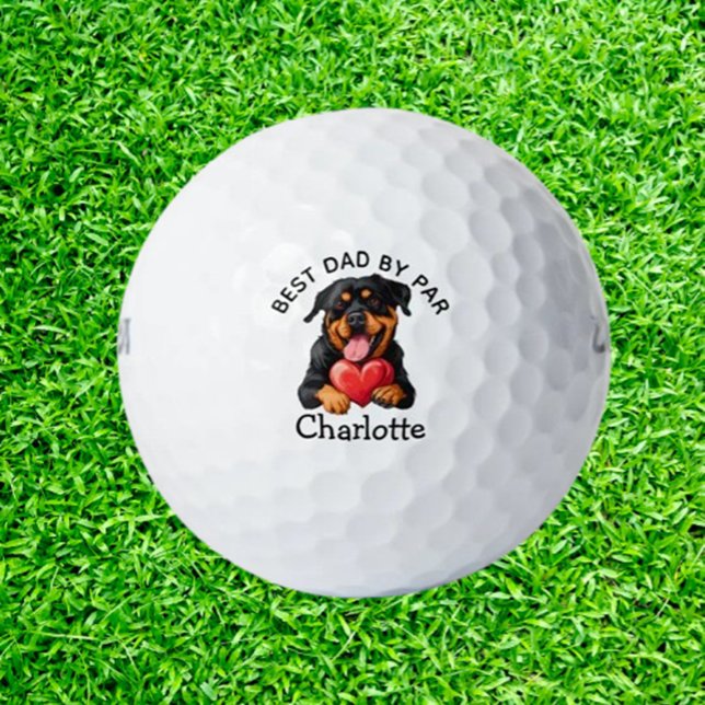 Pelotas De Golf Día del Padre Cachorro Rottweiler  (design the perfect birthday or Father’s Day gift tailored just for him—a meaningful keepsake)
