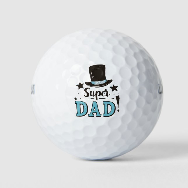 Pelotas De Golf Día del Padre - Celebración de Super Papá (Anverso)